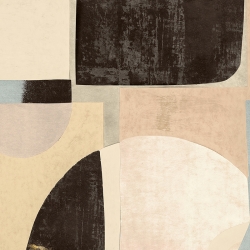 Cuadro abstracto colores neutros, lienzo Pale Winter II de Steve Roja