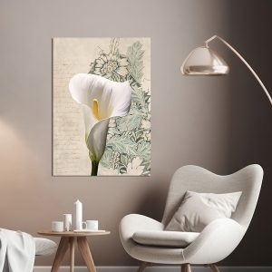 Cuadro moderno flores en lienzo y lámina, Calla I de Elena Dolci