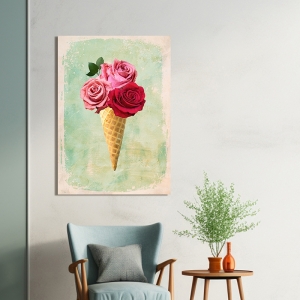 Modern floral art print and canvas, Surprise I by Teo Rizzardi