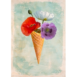Cuadro moderno de flores, lienzo y lámina, Sorpresa IV, Teo Rizzardi