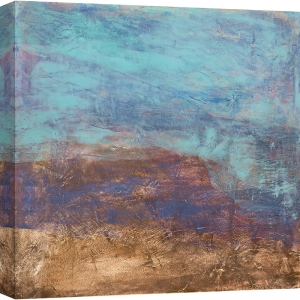 Cuadro azul y oro, lienzo y lámina, Abstracto de luz III, Italo Corrado