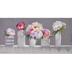 Modern floral art print, Soft Light Calm Thoughts, Nel Whatmore