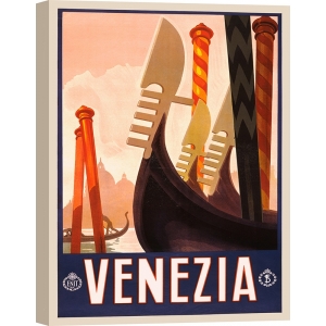 Tableau sur toile, affiche vintage, Venezia (Venice)