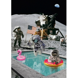 Funny NASA art print and canvas, Moon Pool, det, by Astrolabs