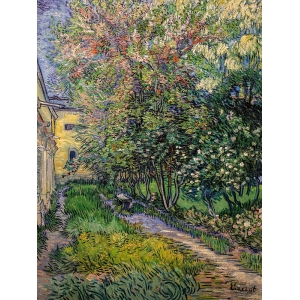 Art print The garden at the asylum at Saint-Rémy by van Gogh