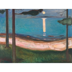 Tableau sur toile, affiche, Clair de lune de Edvard Munch