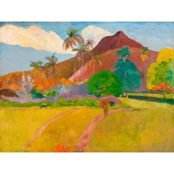 Art print and canvas, Tahitian Landscape by Paul Gauguin