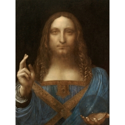 Quadro, stampa su tela, Salvator Mundi di Leonardo da Vinci