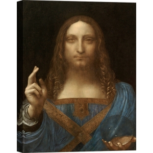 Kunstdruck, Leinwandbild, Salvator Mundi, von Leonardo da Vinci