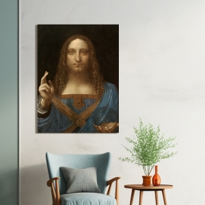 Cuadro en lienzo y lámina, Salvator Mundi, Leonardo da Vinci