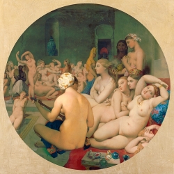 Art print and canvas, The Turkish Bath, 1863 by Ingres