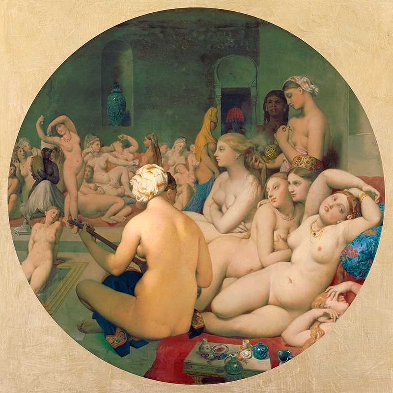 Kunstdruck, Leinwandbild, Das Türkische Bad, 1863 von Ingres