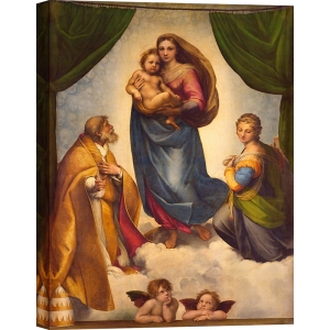 Quadro, stampa su tela, Madonna Sistina di  Raffaello