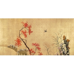 Cuadro en lienzo y lámina, Otoño japonés, Shibata Zeshine