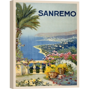 Kunstdruck, Leinwandbild, Vintage Poster Sanremo