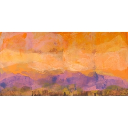 Orange abstract print, Auroras (Horizon) by Italo Corrado