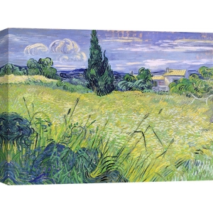 Tableau sur toile. Vincent van Gogh, Paysage avec du blé vert