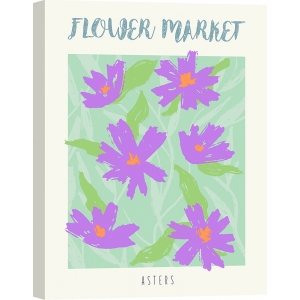 Cuadro en lienzo y lámina, Flower Market: Asters de Atelier Deco