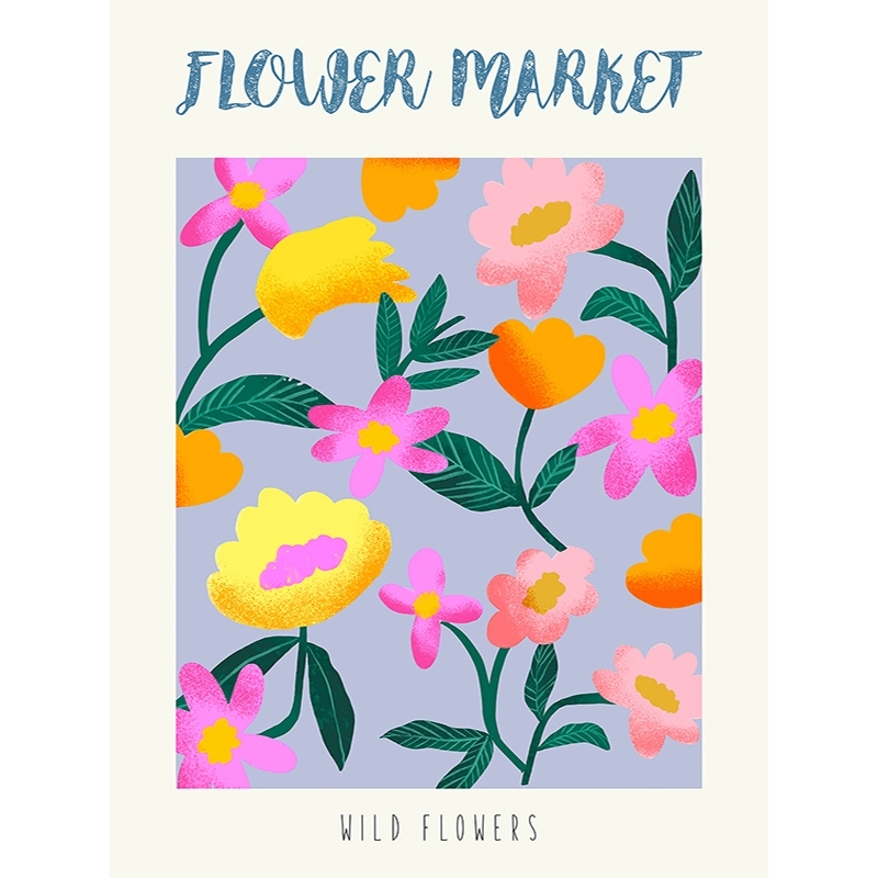 Tableau sur toile et affiche, Flower Market: Wild flowers II