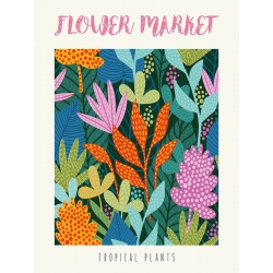 Tropenpflanzen Poster, Market: Tropical plants, Atelier Deco