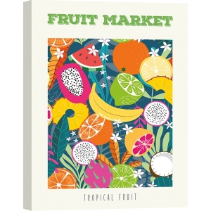 Poster frutta, Fruit Market: Tropical fruit II di Atelier Deco