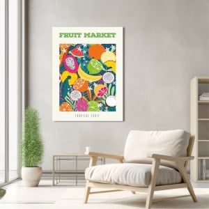 Poster frutta, Fruit Market: Tropical fruit II di Atelier Deco