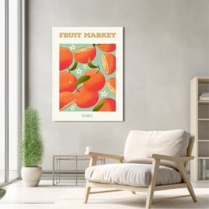 Kunstdruck, Leinwandbild Orangen, Fruit Market: Orange