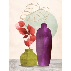 Scandinavian art print with flowers, Modern Ikebana IV