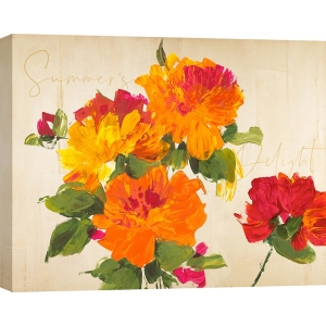 Canvas with modern flowers, Summer's Delight by Teo Rizzardi