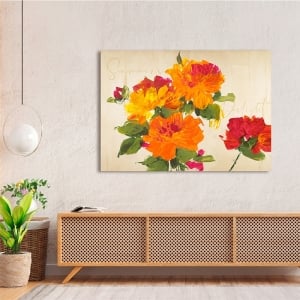 Canvas with modern flowers, Summer's Delight by Teo Rizzardi