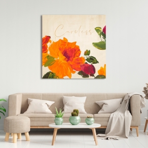 Floral art print and canvas, Careless Summer I by Teo Rizzardi