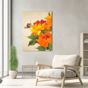 Modern flowers on canvas, Summer's Delight I by Teo Rizzardi