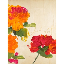 Modern flowers on canvas, Summer's Delight II by Teo Rizzardi