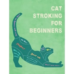 Tableau chat, Cat Stroking for Beginners (color) de Steven Hill