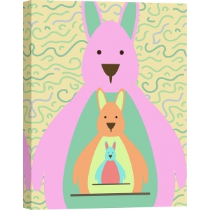 Art print and canvas for children, Kangaroos by Steven Hill