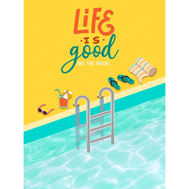 Cuadro en lienzo y lámina, Life's Good (by the Pool) de Steven Hill