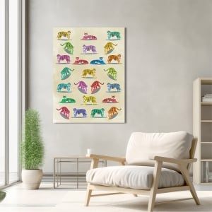 Tiger poster and print, Wildlife pattern II (multicolor)