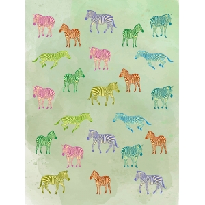 Poster Zebra, Leinwandbild Wildlife pattern III (multicolor)