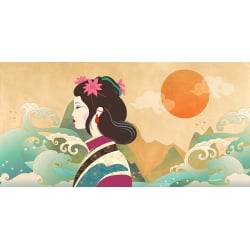 Tableau japonais moderne, Staring at the Ocean Waves