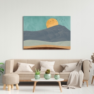 Quadro minimal stile nordico, La luna dorata di Sayaka Miko