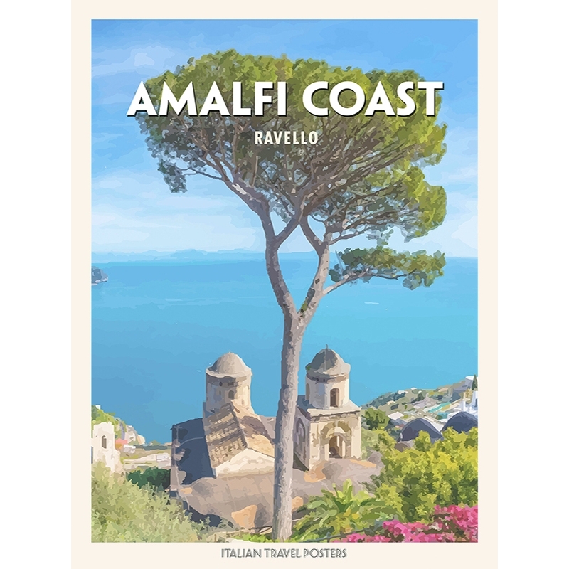 Poster, print and canvas, Amalfi Coast: Ravello by Atelier Deco