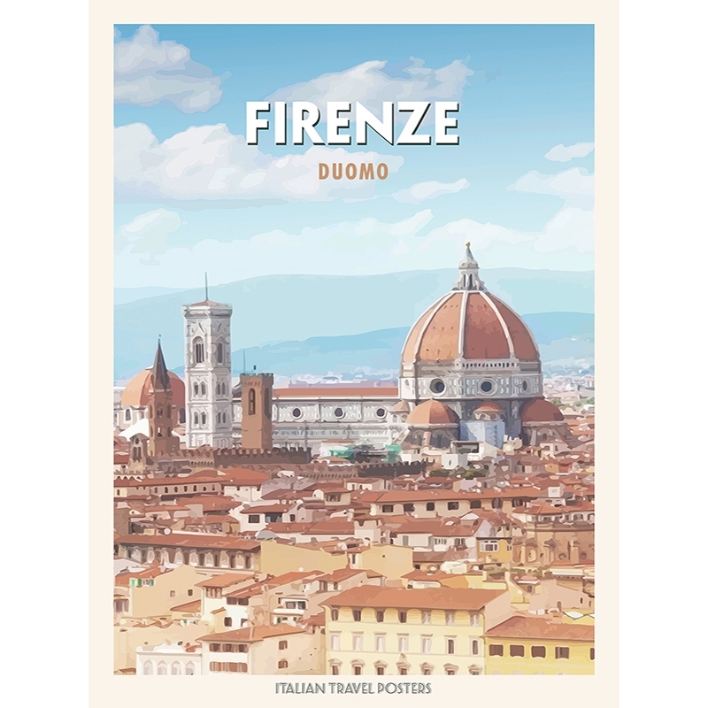 Tableau sur toile, poster et affiche, Firenze: Duomo