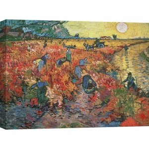 Tableau sur toile. Vincent van Gogh, Le vignoble rouge d'Arles