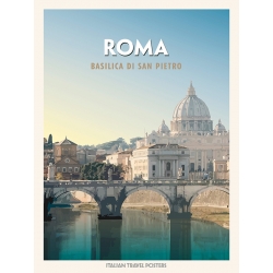 Poster, print and canvas, Roma: Basilica S_Pietro by Atelier Deco