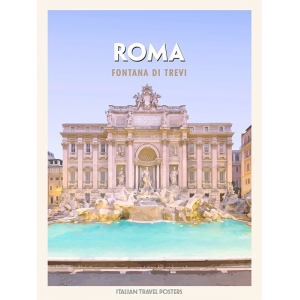 Poster, Kunstdruck, Leinwandbild Roma: Fontana di Trevi