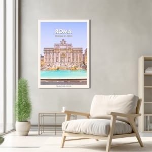 Poster, Kunstdruck, Leinwandbild Roma: Fontana di Trevi