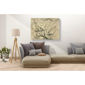 Leinwandbilder. Van Gogh Deco – Blühende Mandelbaumzweige (beige)