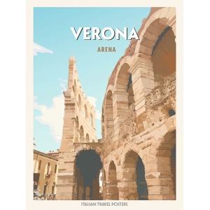 Poster, Kunstdruck, Leinwandbild Verona: Arena