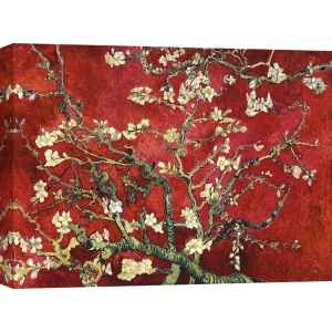 Wall art print and canvas. Vincent van Gogh, Van Gogh Deco – Almond blossom (red variation)