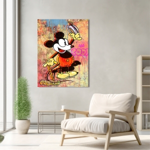 Cuadro en lienzo y lámina, Mickey Pop Art de Eric Chestier